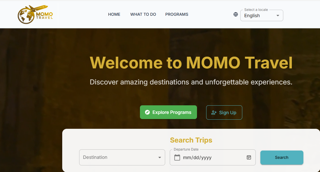 Website Development for MOMO Travel